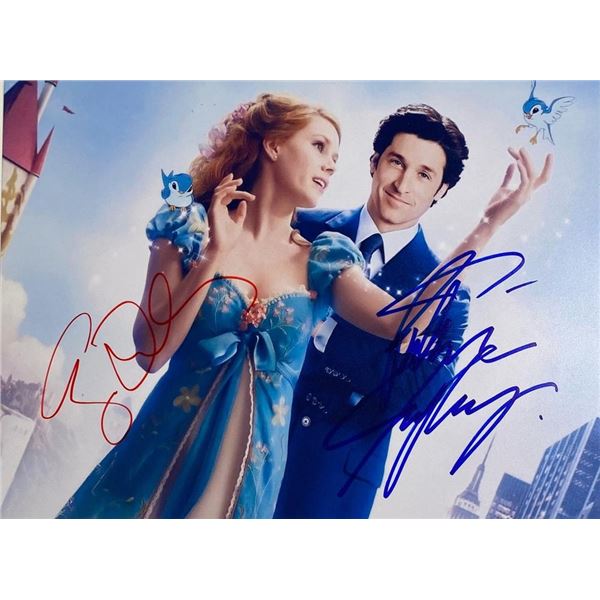 Enchanted Amy Adams and Patrick Dempsey facsimile signed movie photo