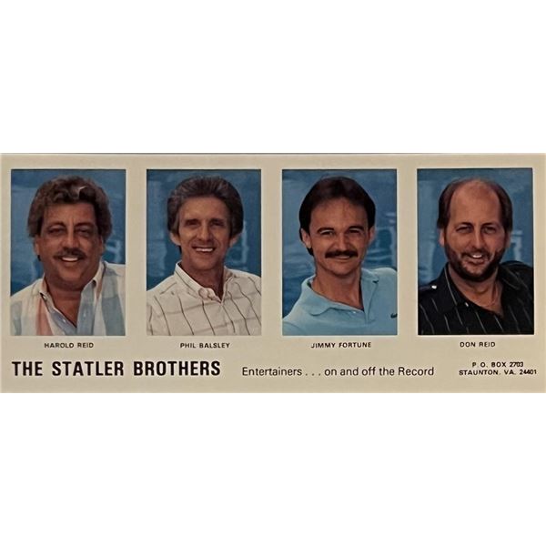 The Statler Brothers unsigned promo photo