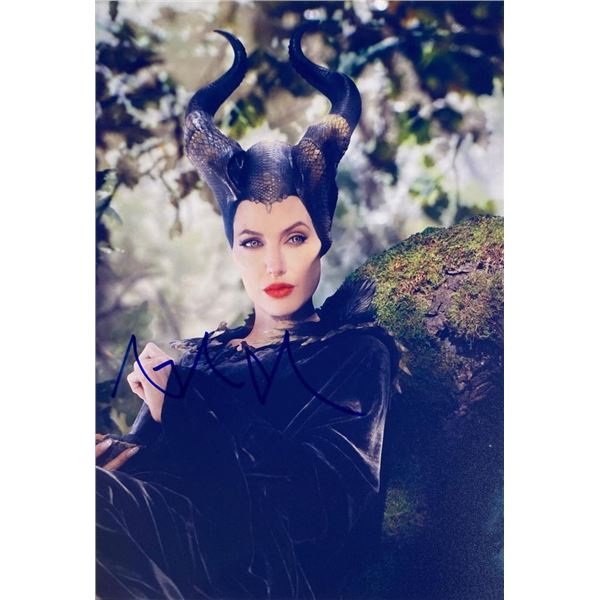 Maleficent Angelina Jolie facsimile signed movie photo