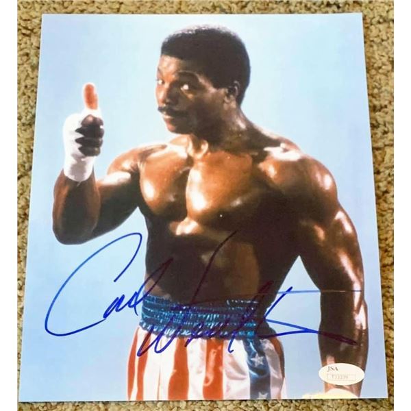 Rocky Carl Weathers facsimile signed movie photo