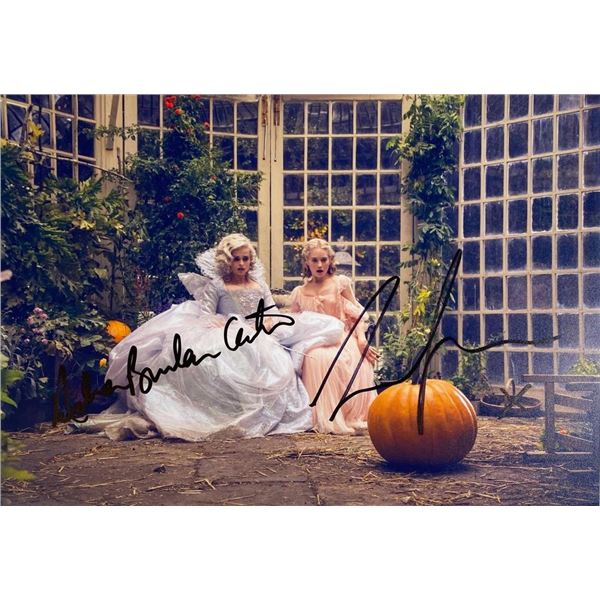 Cinderella Helena Bonham Carter and Lily James facsimile signed movie photo