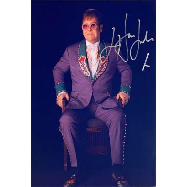 Elton John facsimile signed photo