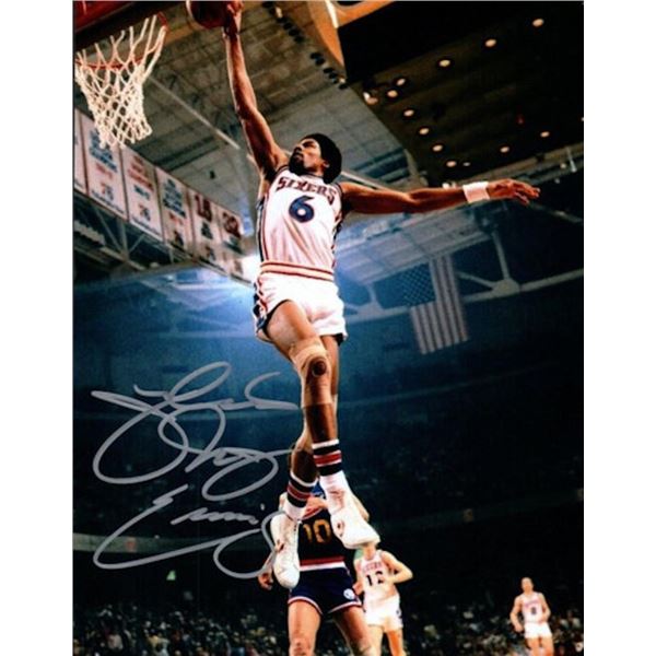 Philadelphia 76ers Julius Erving facsimile signed photo