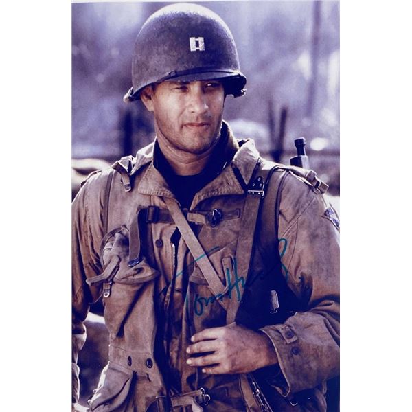 Saving Private Ryan Tom Hanks facsimile signed movie photo