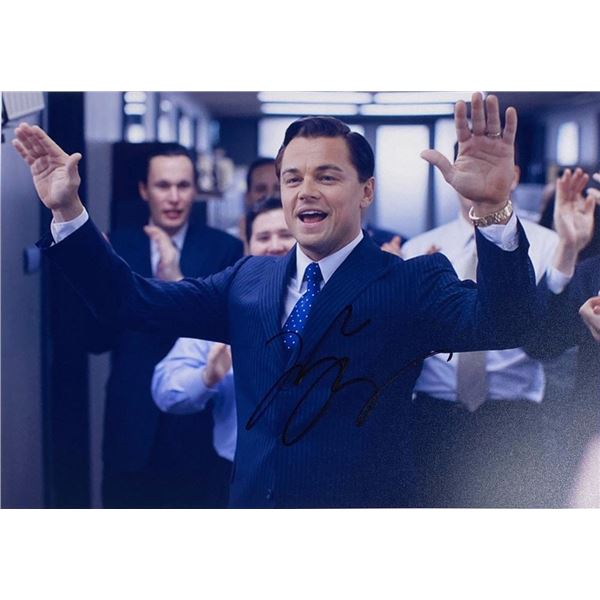 The Wolf of Wall Street Leonardo DiCaprio facsimile signed movie photo