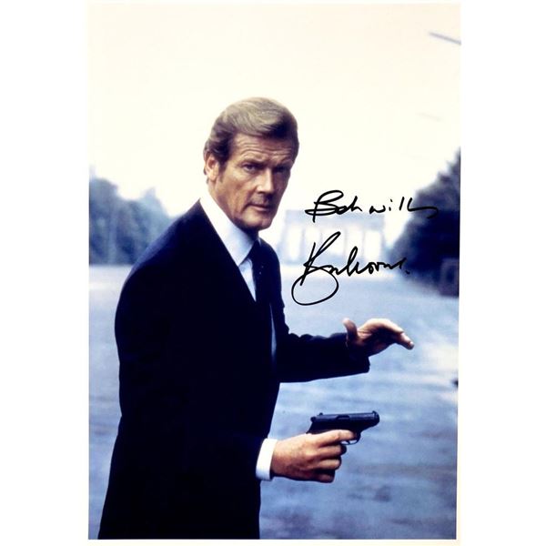 James Bond Roger Moore facsimile signed movie photo