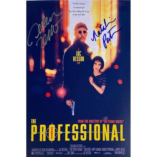 The Professional Jean Reno and Natalie Portman facsimile signed  movie photo
