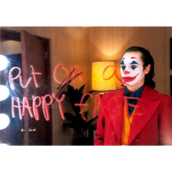 Joker Joaquin Phoenix facsimile signed movie photo