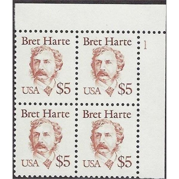 $5 Bret Hart Writer Plate Block