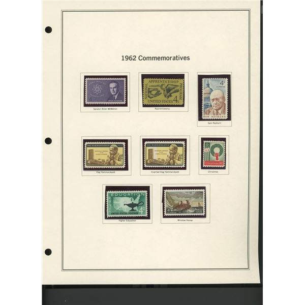 1962 United States Commemorative Stamp Set
