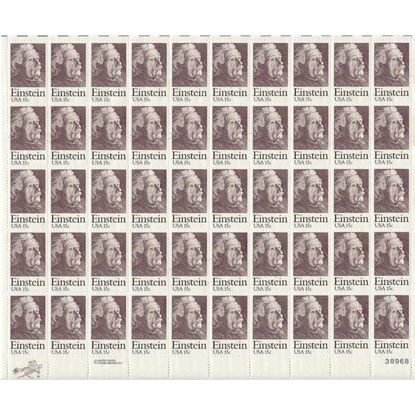 Albert Einstein sheet of stamps