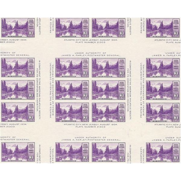 USA #770 Mount Rainer Farley Sheet- RARE