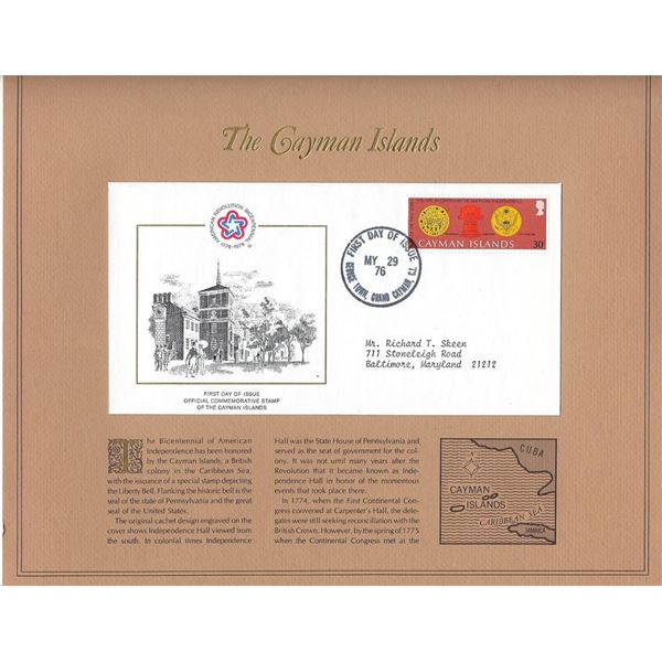 The Gayman Islands - American Bicentennial Commemorative FDC