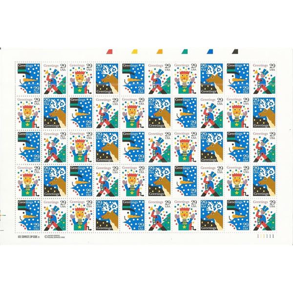 Christmas Season's Greetings Stamps