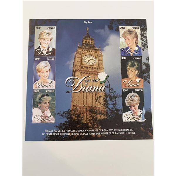 Diana Princess of Wales commemorative stamp set