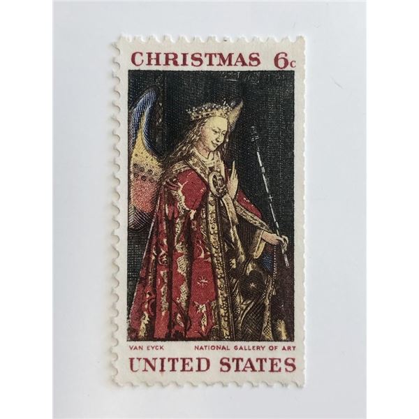 1968 6c Christmas Angel Gabriel, Jan van Eyck Stamp