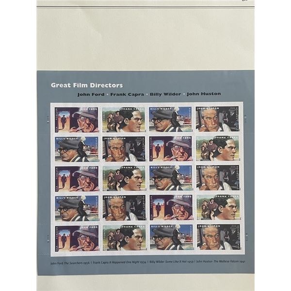 2012 Great Film Directors stamp set of 20