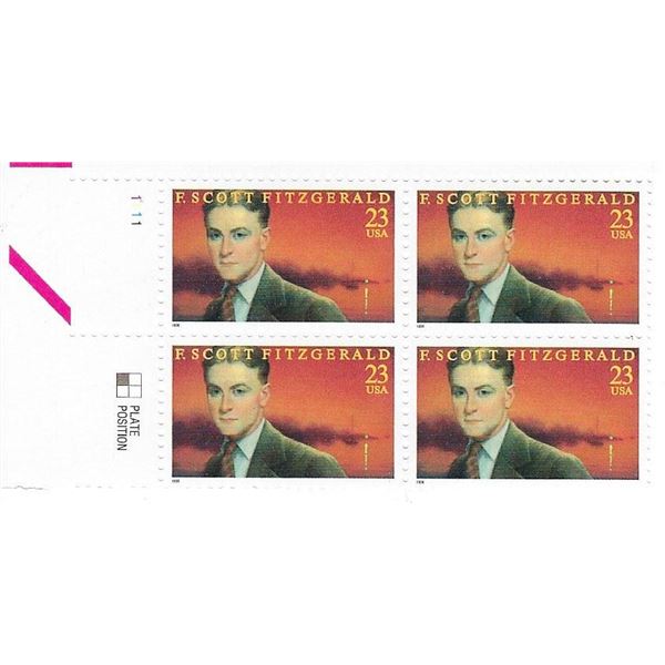 F. Scott Fitzgerald Great Gatsby stamps plate block