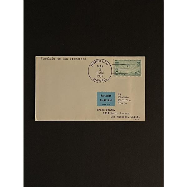 1937 Honolulu HI to San Francisco CA First Day Cover