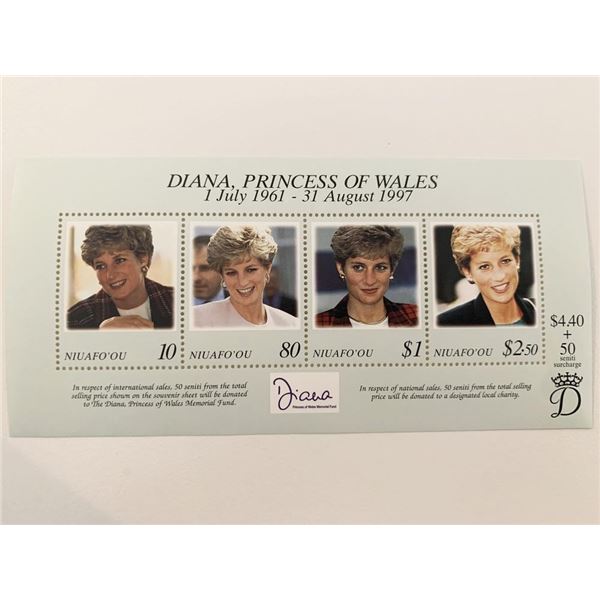 Diana Princess of Wales commemorative stamp set
