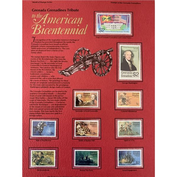 Grenada Grenadines Tribute to the American Bicentennial Stamp Set
