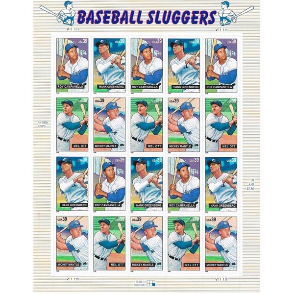 Baseball Sluggers Stamps