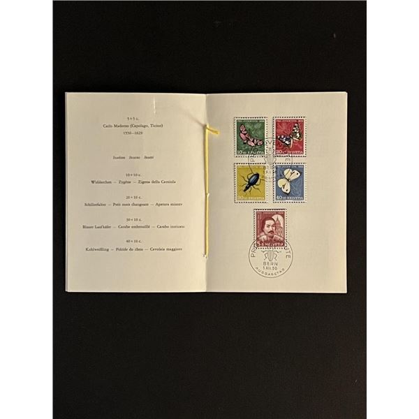 1956 Switzerland First Day Cover Stamp Book