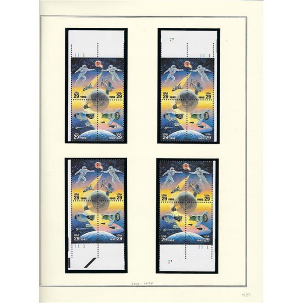 Space stamps collector's sheet