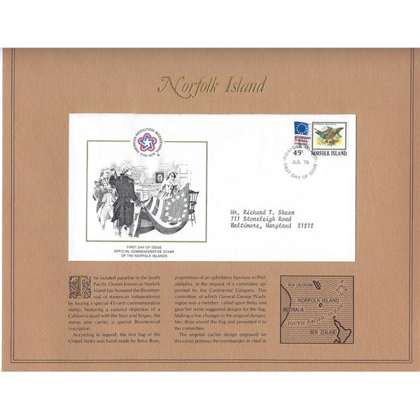 Norfolk Island - American Bicentennial Commemorative FDC