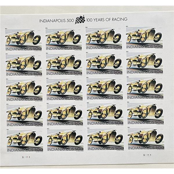 2011 Indianapolis 500 stamp set of 20