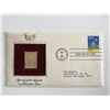 Image 1 : Space Achievement Exploring the Moon Gold Stamp Replica First Day Cover