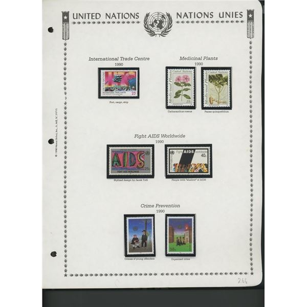 United Nations New York Stamps 1990