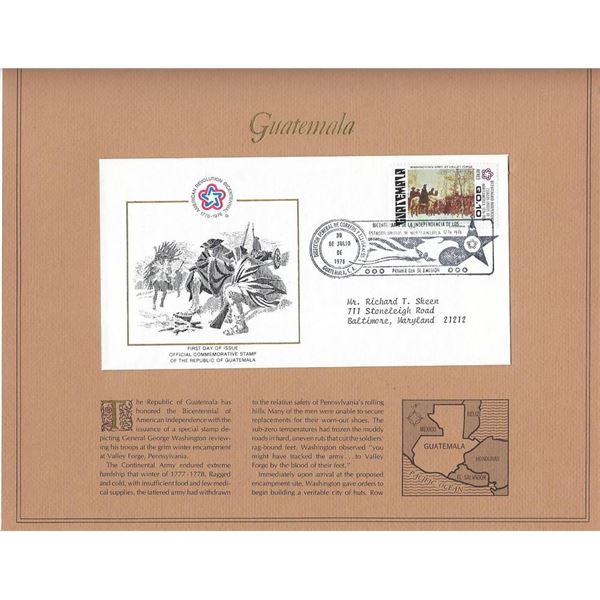 Guatemala - American Bicentennial Commemorative FDC