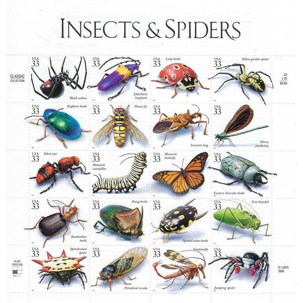 Insects and Spiders Stamp Set