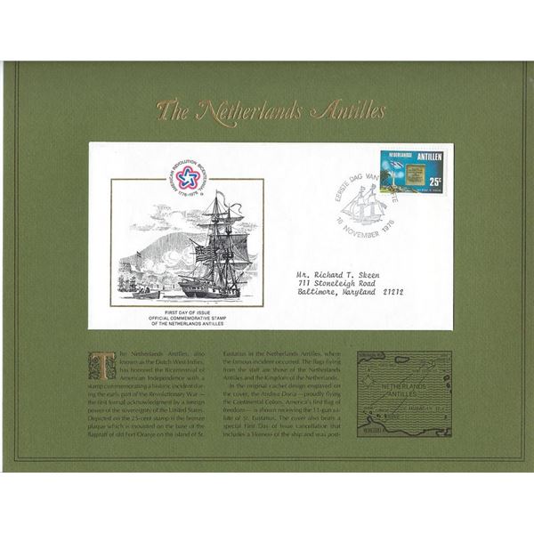 The Netherlands Antilles - American Bicentennial Commemorative FDC