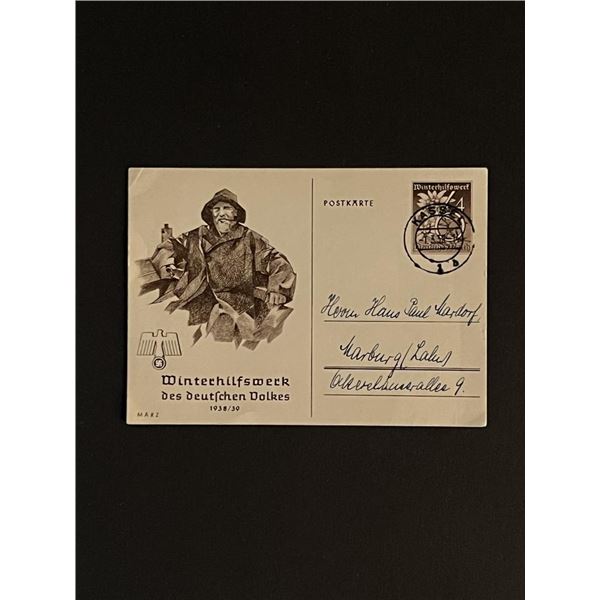 1938 Germany Stamped Postacard