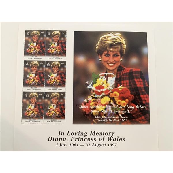 Diana Princess of Wales commemorative stamp set