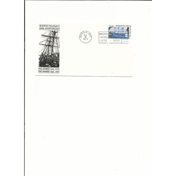 Boston Tea Party 200th Anniversary - First Day Cover - 1973 - Boston, MA