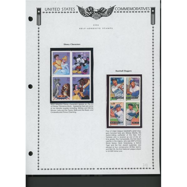 2006 United States Self-Adhesive Booklet Stamp Set