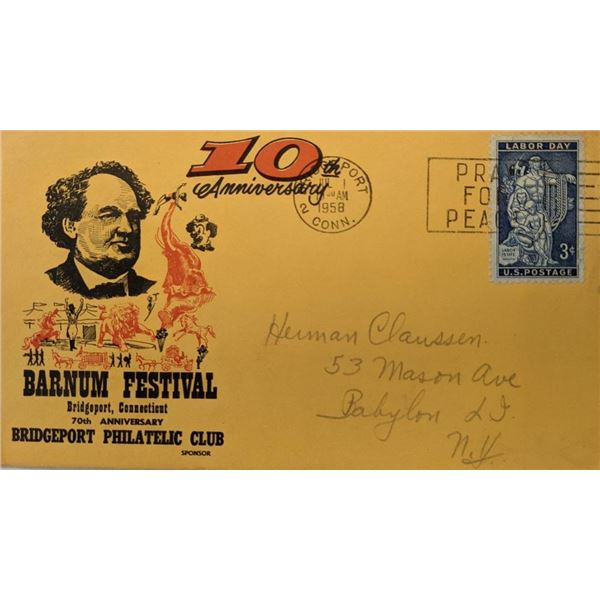 Bridgeport Philatelic Club - Barnum Festival 70th Anniversary Fist Day Cover