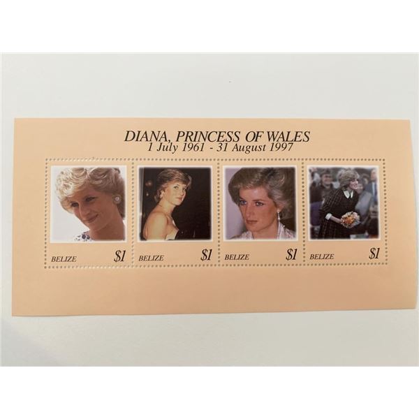 Belize Diana Princess of Wales commemorative stamp set
