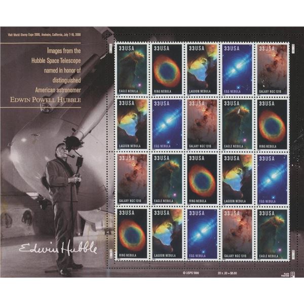 Images from the Hubble Telescope Sheet of 20 Stamps