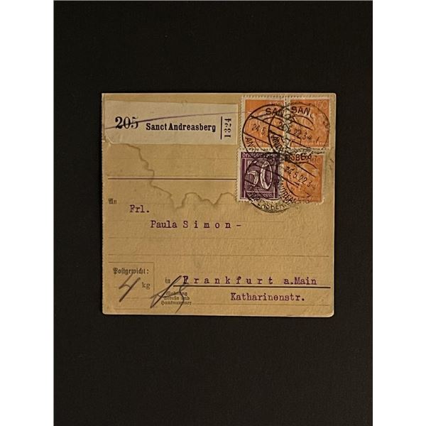 1920s Germany Stamped Card