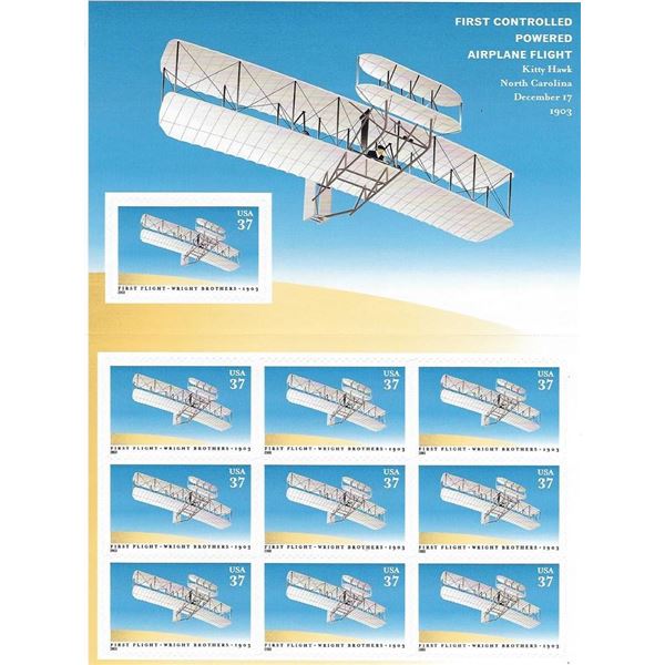 First Controlled Flight of The Wright Brothers Stamps