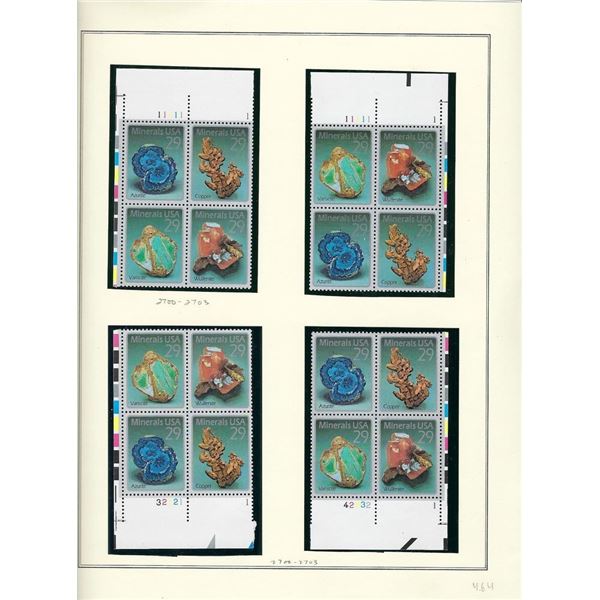 Minerals stamp blocks 16 x 29 cent stamps