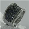 Image 1 : Ring 1.93 ctw Diamond & Blue Sapphire  14K  White Gold- SRP$ 4619