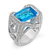 Image 1 : Genuine 12.60 ctw Diamond & Topaz Ladies Ring  