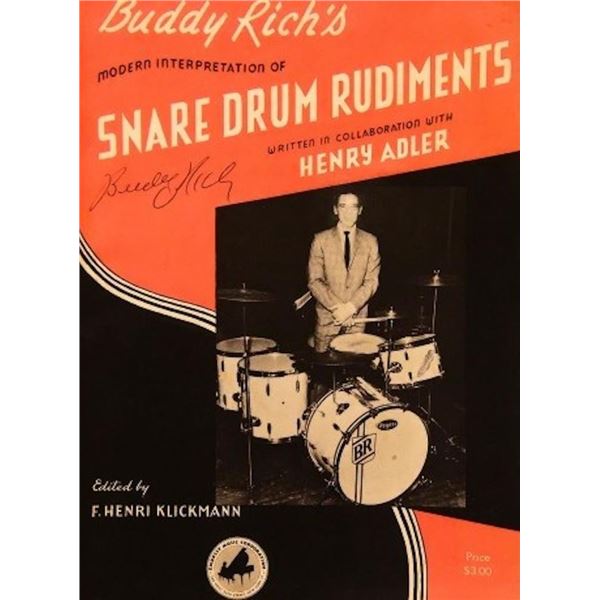 Buddy Rich signed music book