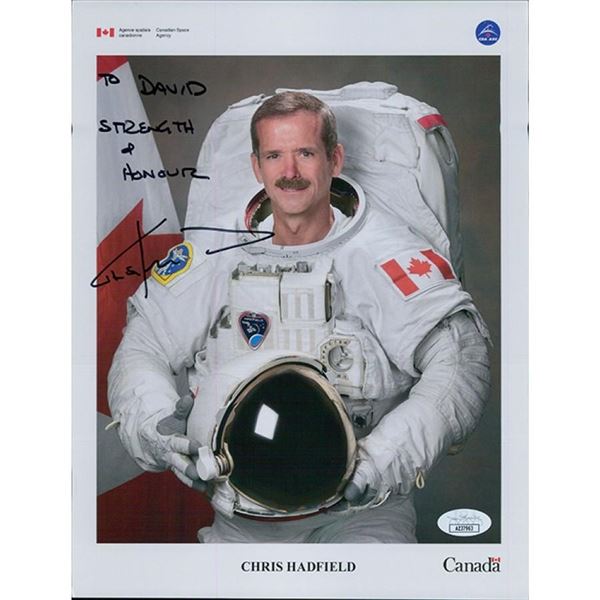 Astronaut Chris Hadfield signed photo. JSA Authenticated