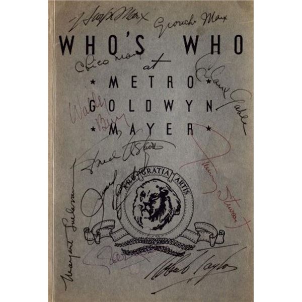 Who's Who signed Metro Goldwyn Mayer Book Groucho marx, Clark Gable